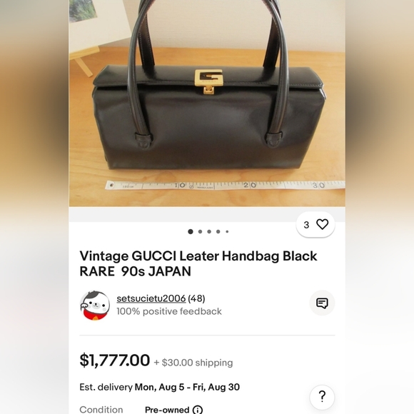 Auth Gucci Vintage Handbag 😍 - Picture 1 of 12